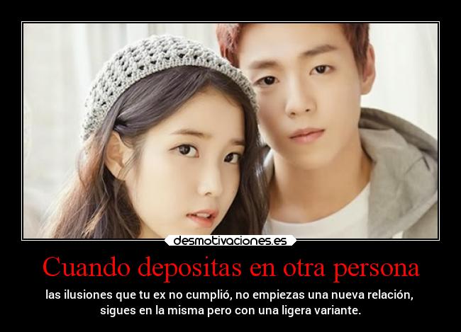 Cuando depositas en otra persona -