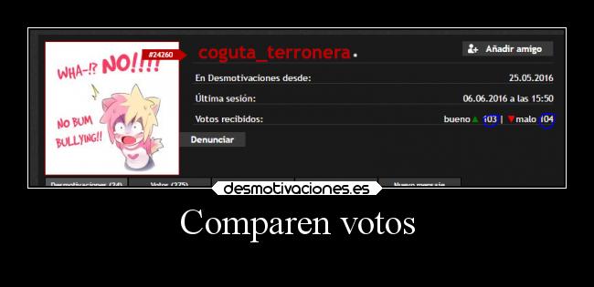 Comparen votos -