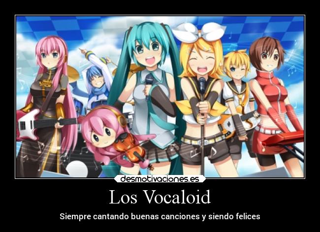 carteles alegria amistad miku rin len kaito luka desmotivaciones