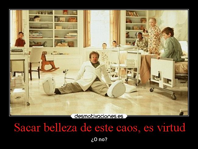 Sacar belleza de este caos, es virtud - ¿O no?