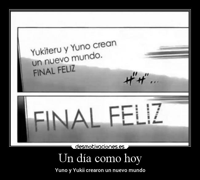carteles anime mirai nikki desmotivaciones