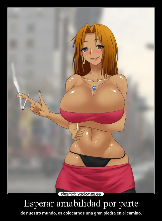 carteles anime vida mundo dolor mujer felicidad raptorhunters harukaze erosekai gyaru ganguro kogal gal desmotivaciones
