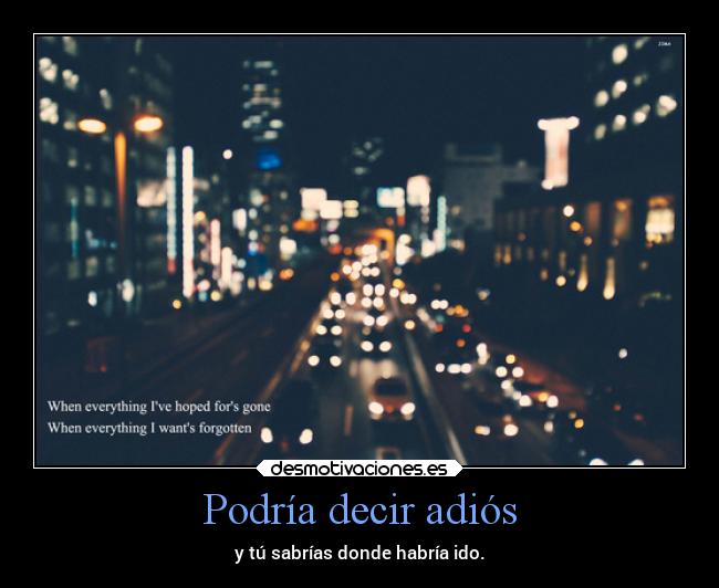 Podría decir adiós - 