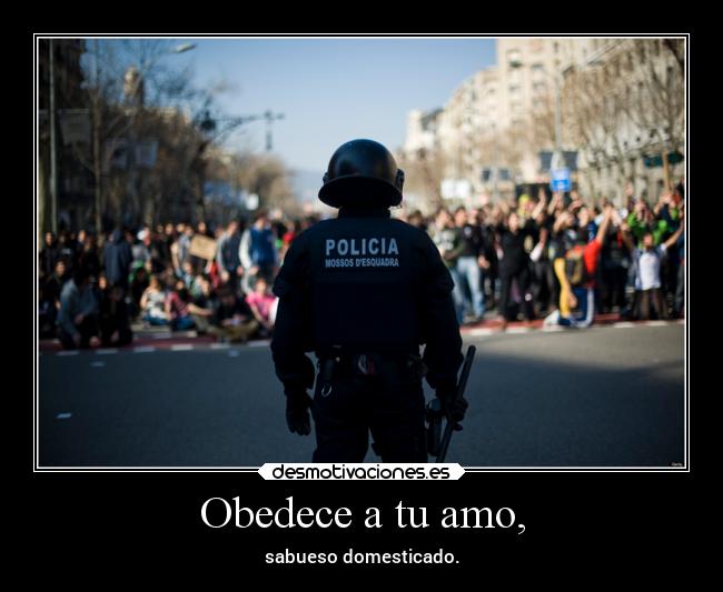 Obedece a tu amo, -