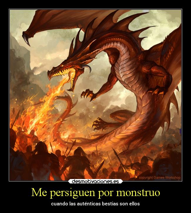 Me persiguen por monstruo -