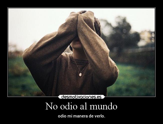 carteles odio mundo odio desmotivaciones