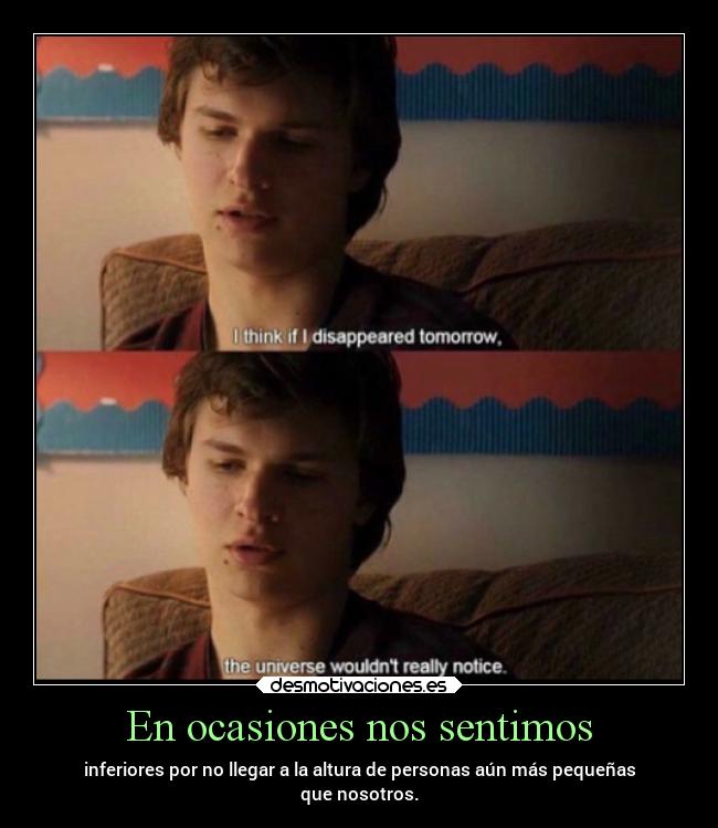 En ocasiones nos sentimos -