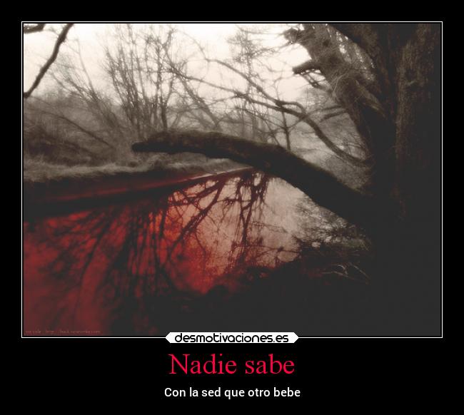 Nadie sabe - Con la sed que otro bebe