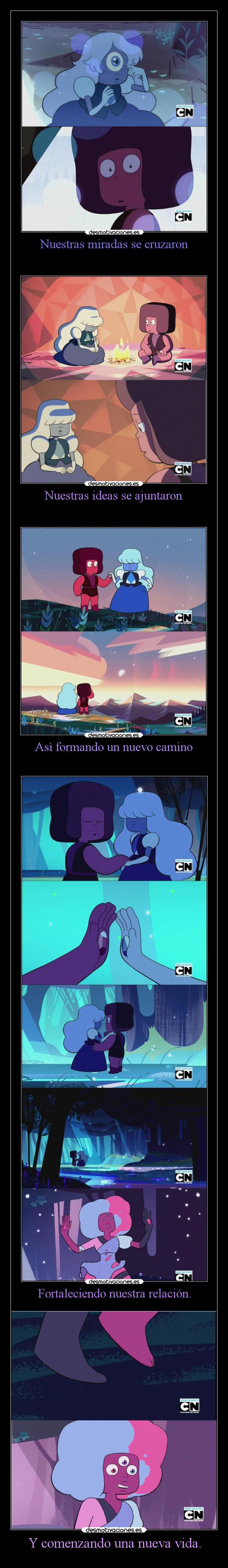 carteles vida vida amor sentimientos imaginacion ideas steven universe garnet ruby zafiro laurasimpson14 desmotivaciones