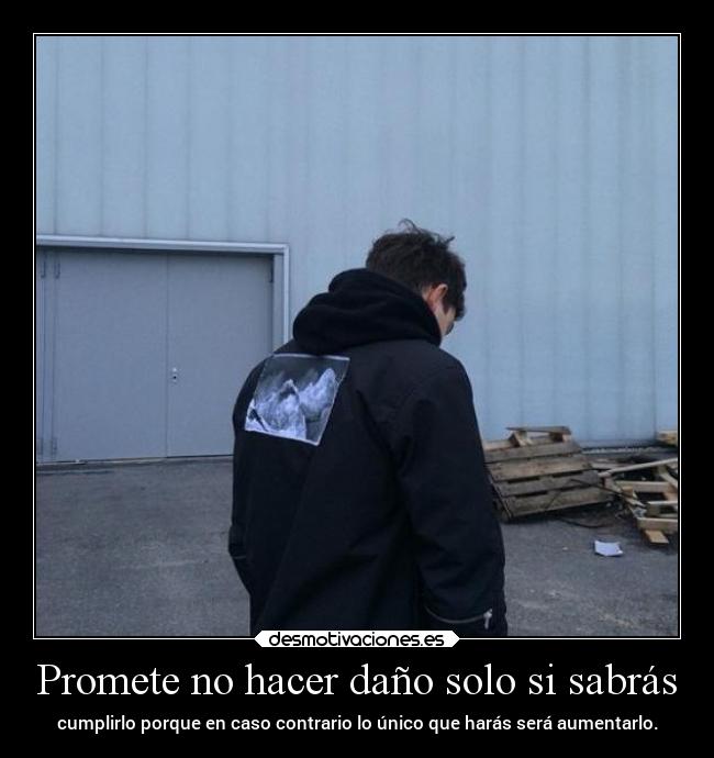 Promete no hacer daño solo si sabrás - 