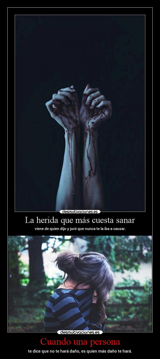 Cuando una persona -