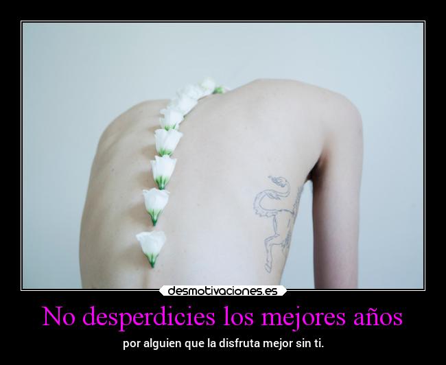 No desperdicies los mejores años - 