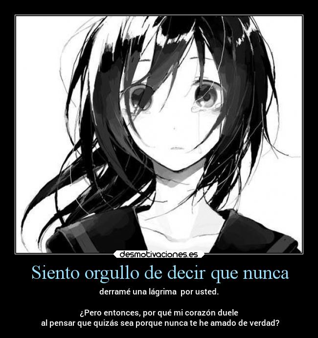 Siento orgullo de decir que nunca - 