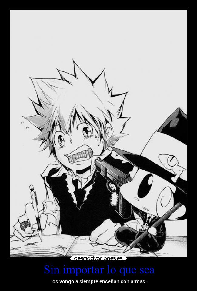 carteles anime chiste katekyohitmanreborn reborn tsuna danieldats desmotivaciones