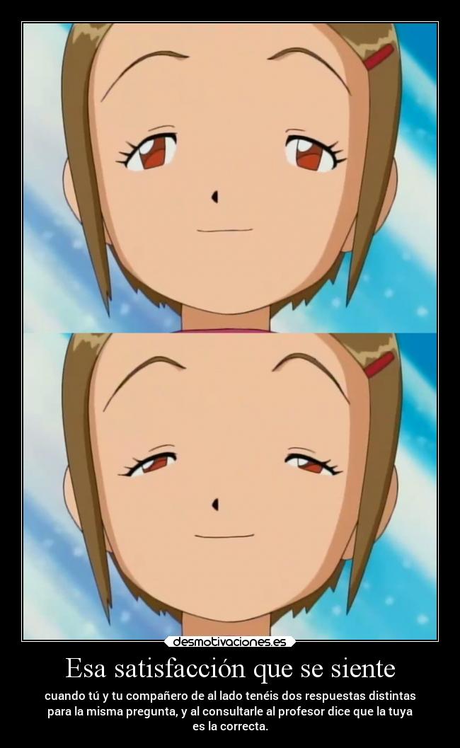Esa satisfacción que se siente -
