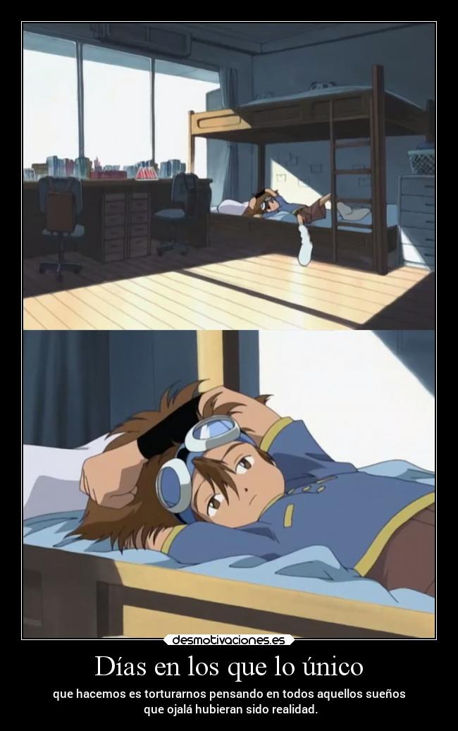 carteles anime vida mundo depresion raptorhunters harukaze erosekai digimon digimonadventure taichiyagami tai desmotivaciones