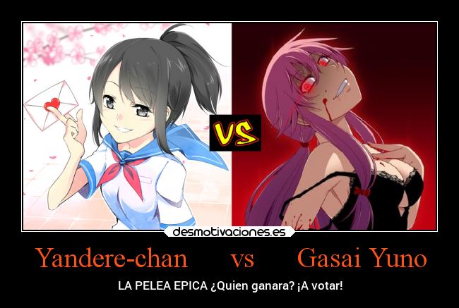 carteles anime yuno mirai nikki desmotivaciones