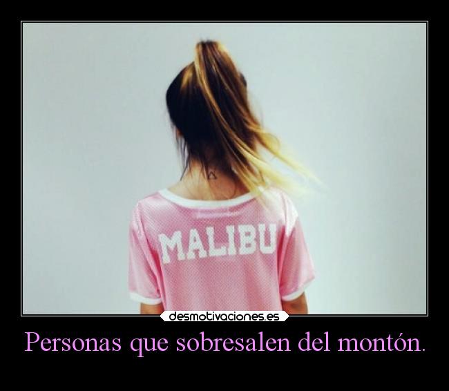 Personas que sobresalen del montón. -