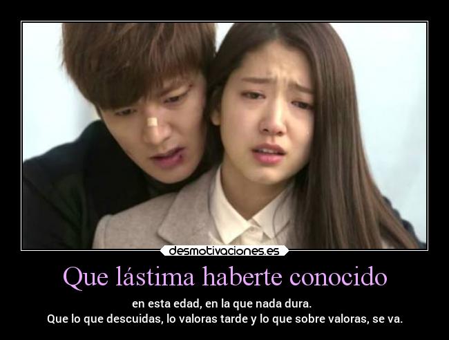 Que lástima haberte conocido - 