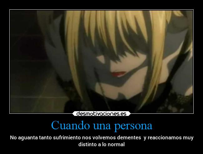 Cuando una persona -