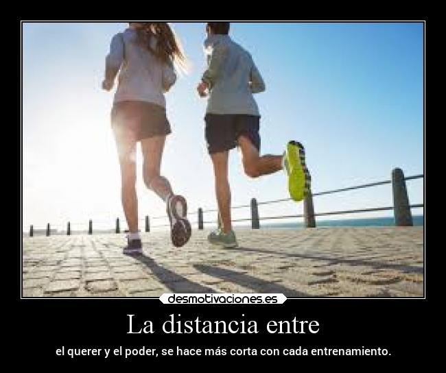 La distancia entre -