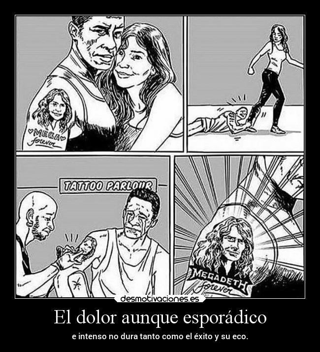 carteles dolor desamor vida musica megadeth elchicodeayer desmotivaciones