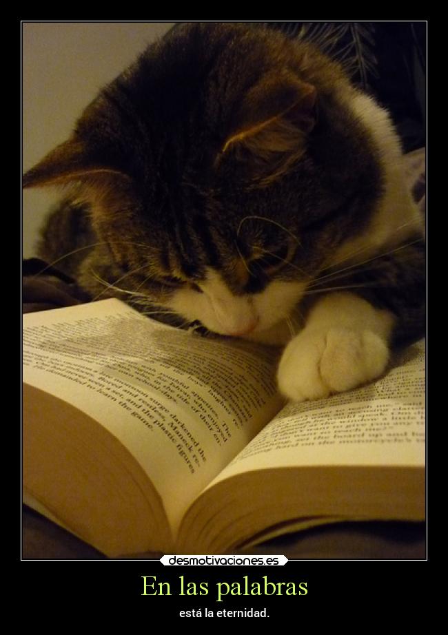 En las palabras - está la eternidad.