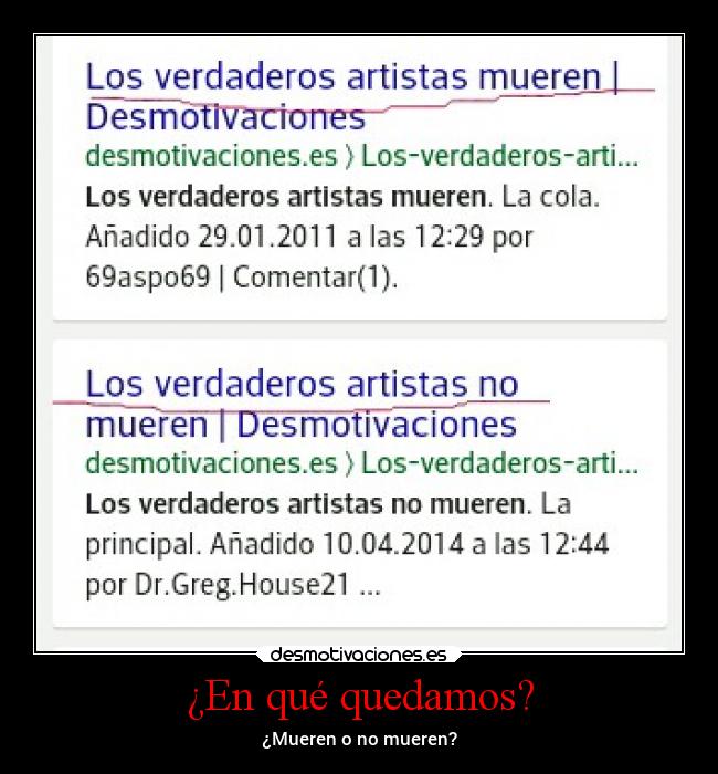 ¿En qué quedamos? -