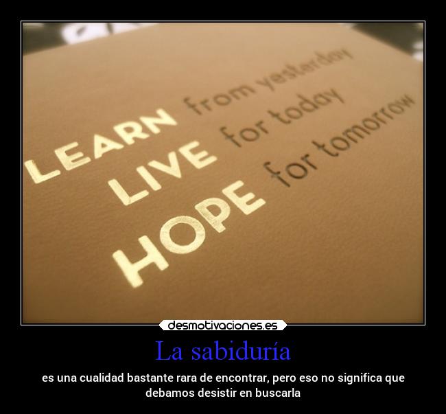 La sabiduría -
