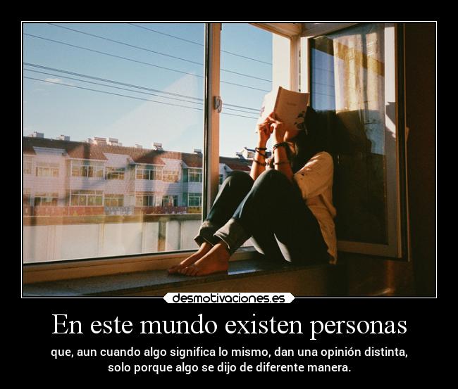 En este mundo existen personas -