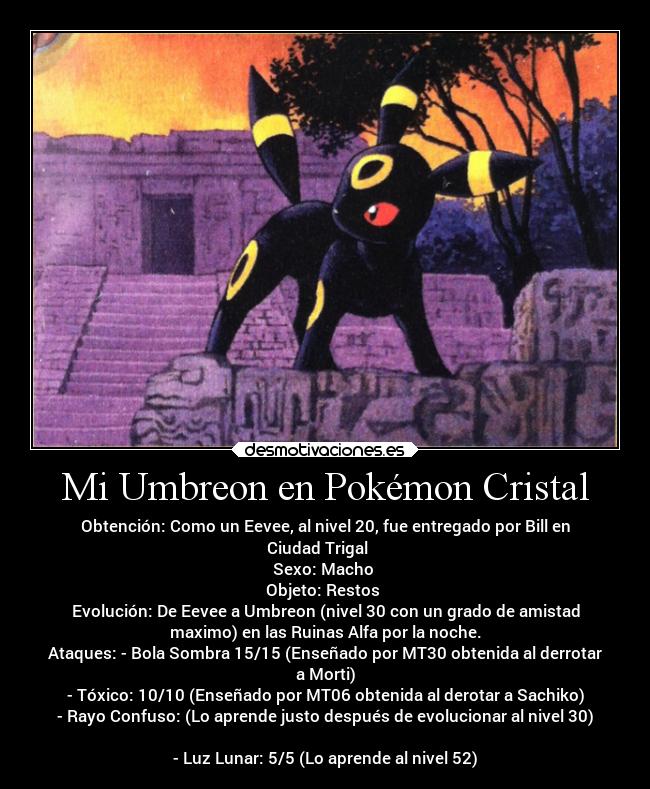 Mi Umbreon en Pokémon Cristal - 