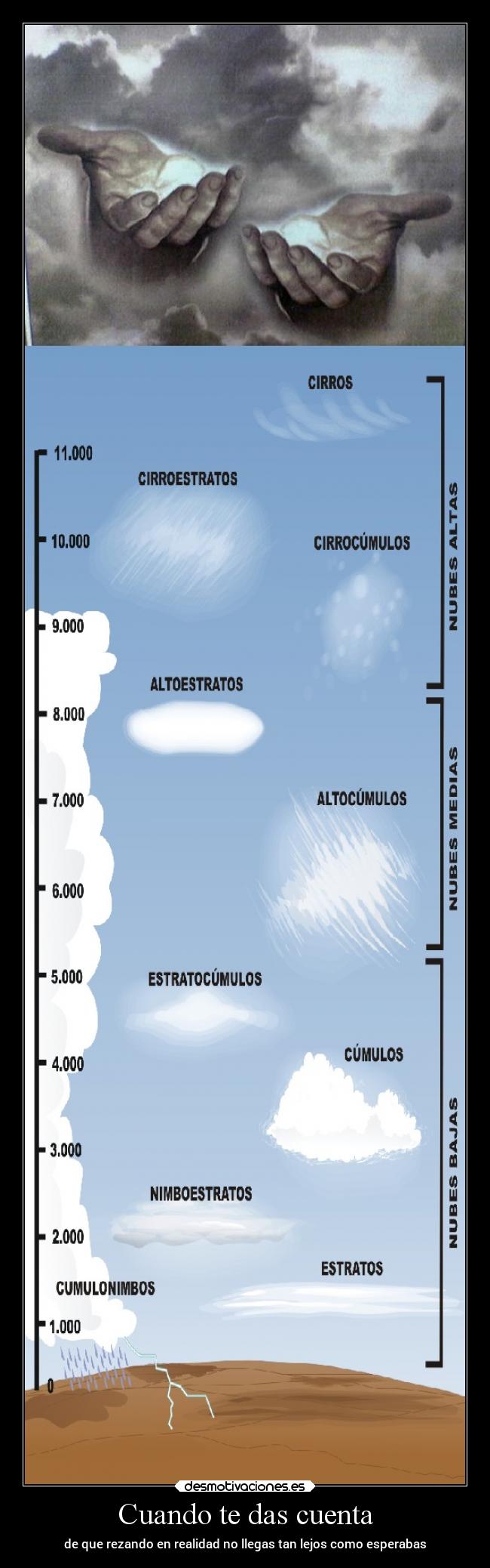 Cuando te das cuenta - de que rezando en realidad no llegas tan lejos como esperabas