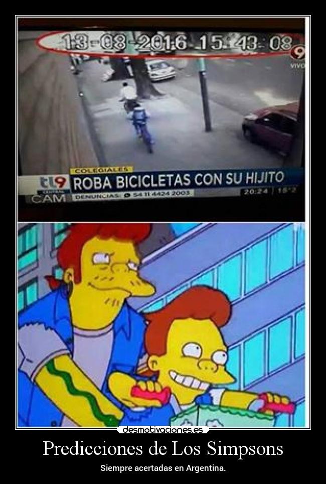 carteles simpsons vida simpsons tonto familia problemas fail humor robar bicicletas laurasimpson14 desmotivaciones