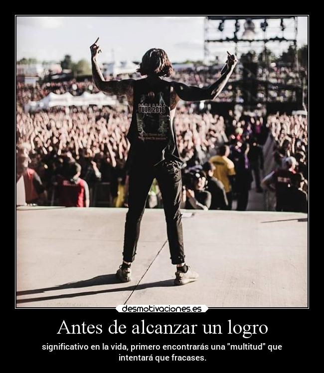 Antes de alcanzar un logro - 