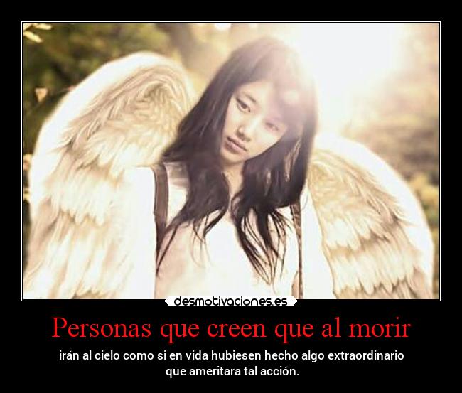 Personas que creen que al morir -