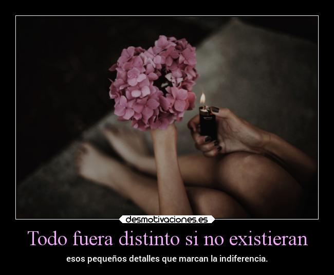 Todo fuera distinto si no existieran -