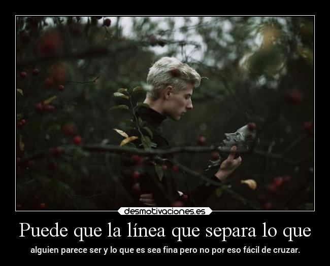 Puede que la línea que separa lo que - 