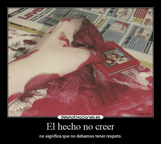 El hecho no creer -