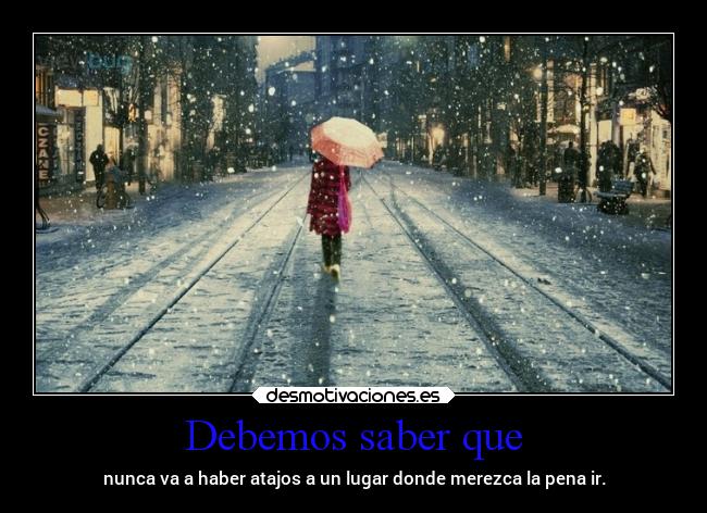 Debemos saber que -