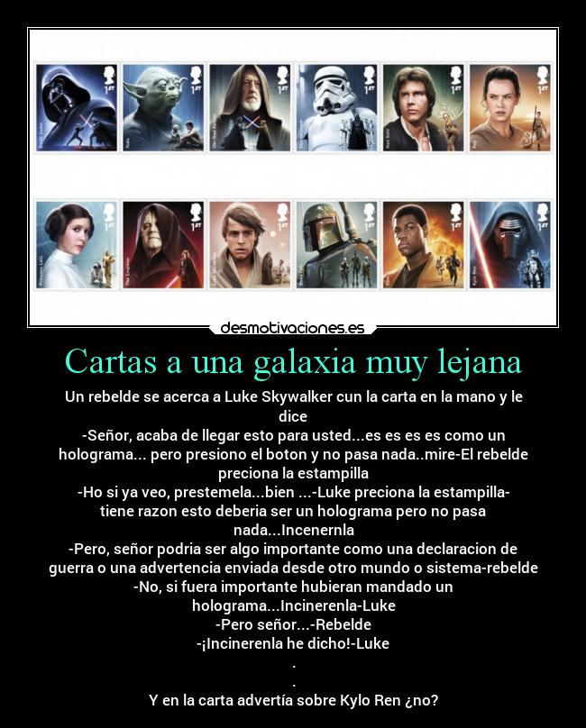 Cartas a una galaxia muy lejana -