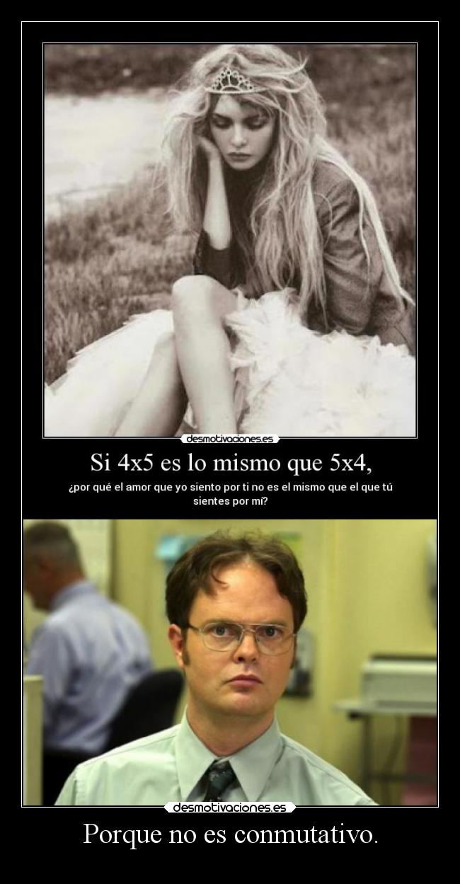 Porque no es conmutativo. -