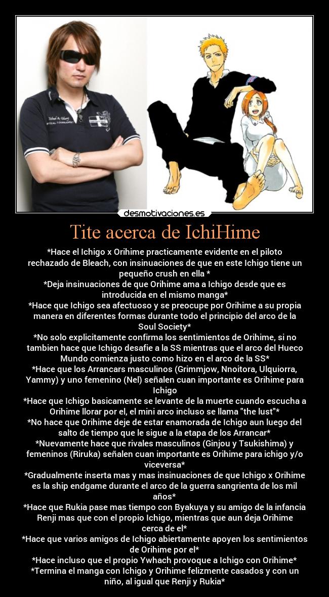 Tite acerca de IchiHime -