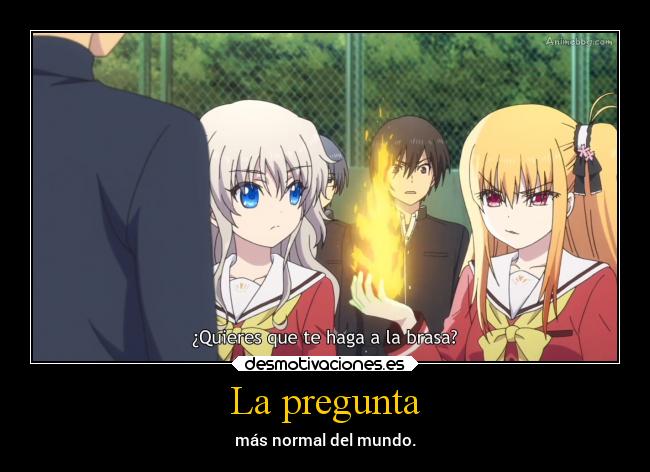 carteles anime chiste charlotte danieldats desmotivaciones