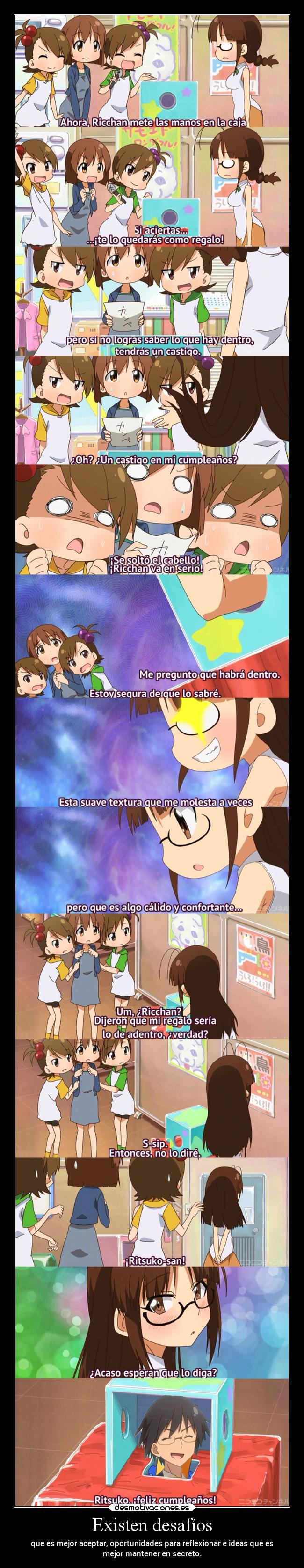 carteles anime desafio oportunidad reflexion projectd secreto idea raptorhunters desmotivaciones