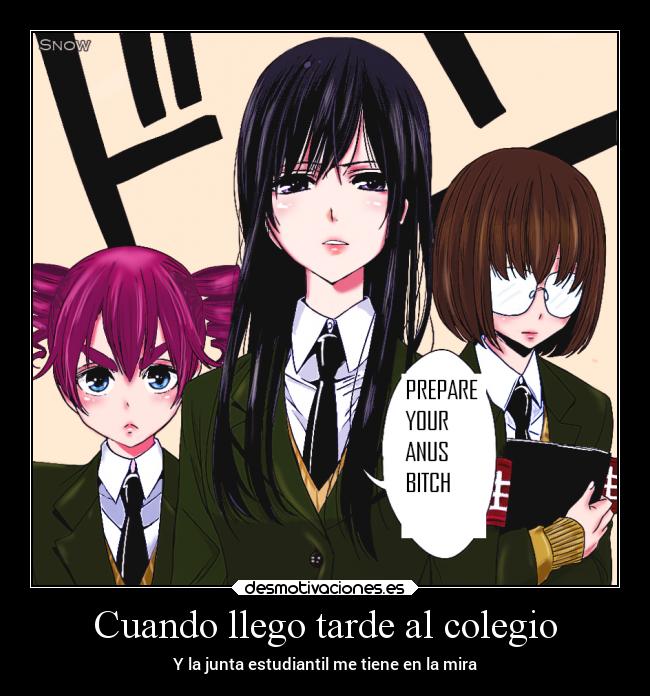 Cuando llego tarde al colegio -