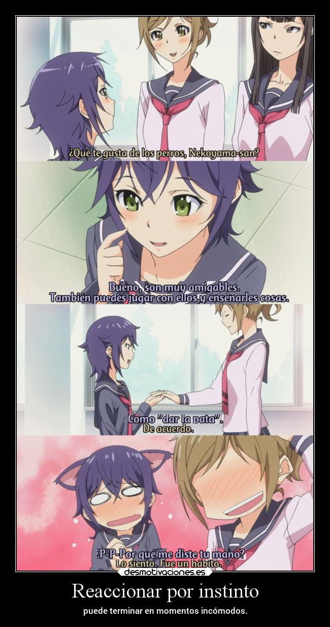 carteles anime reaccion instintos incomodo raptorhunters responder erosekai desmotivaciones