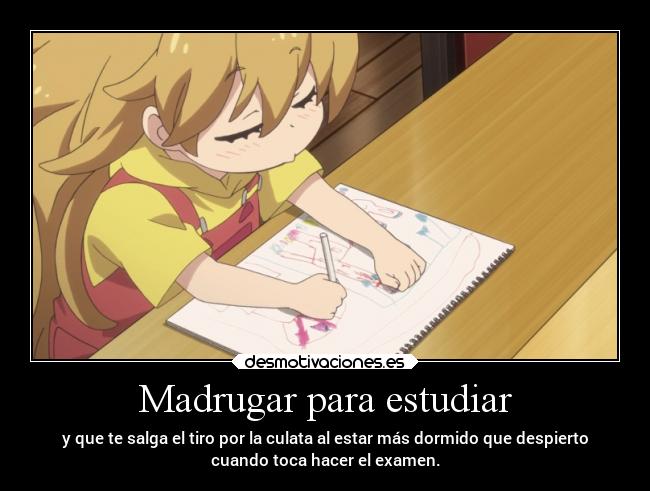 Madrugar para estudiar -