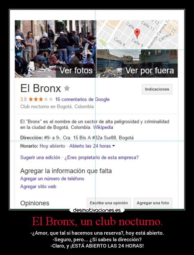 El Bronx, un club nocturno. -