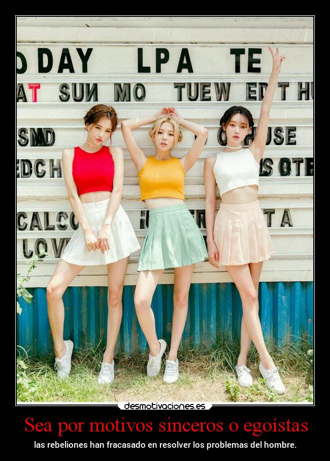 Sea por motivos sinceros o egoístas -