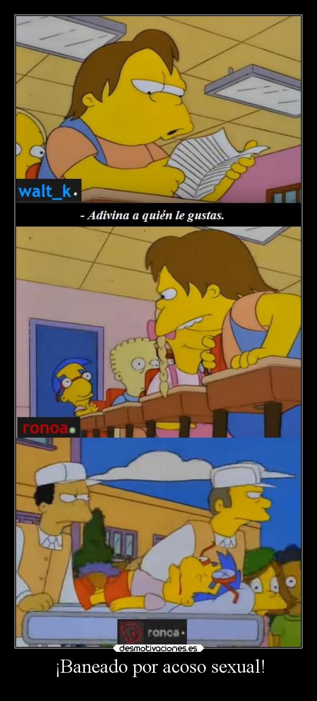 ¡Baneado por acoso sexual! -
